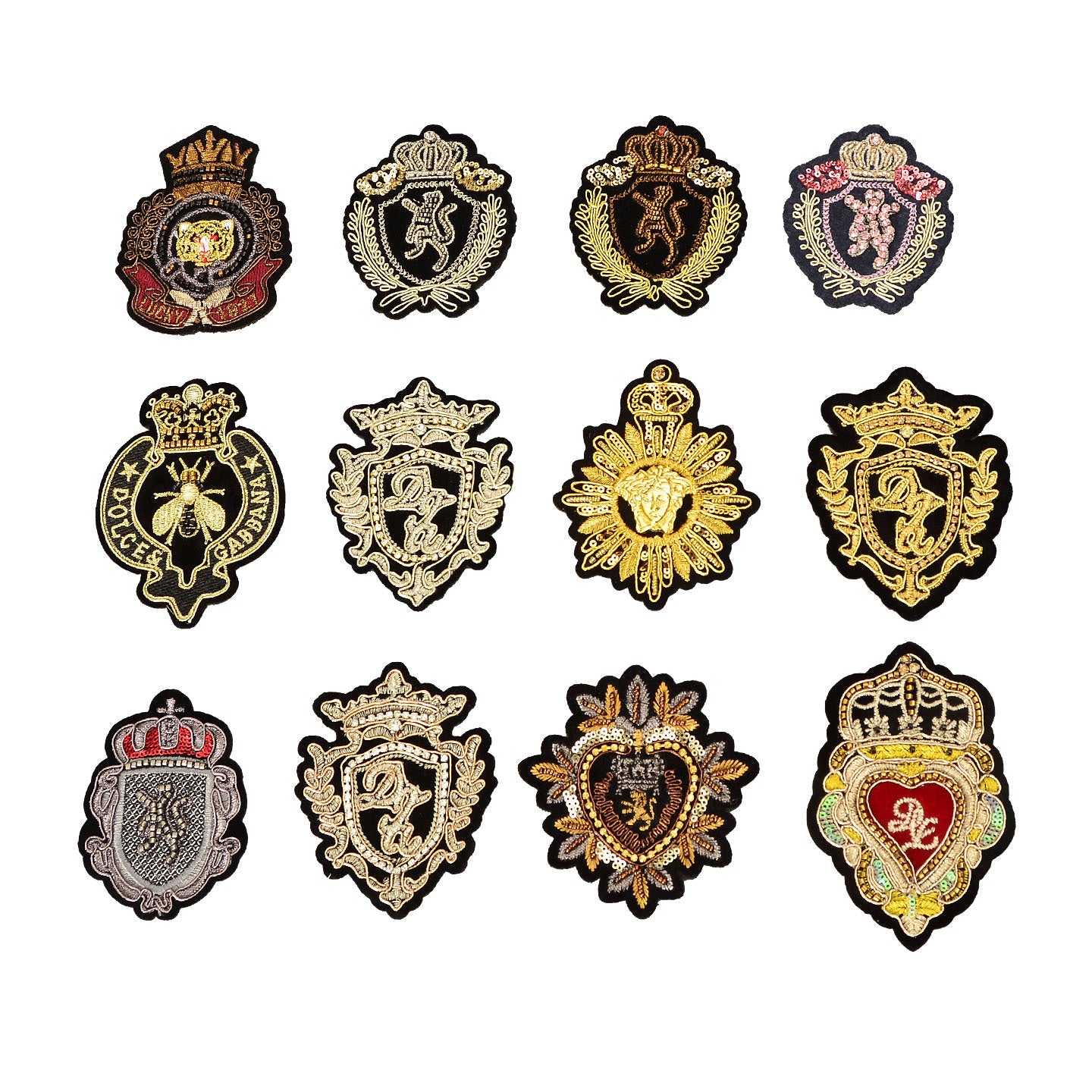 Wholesale College Style 3D Embroidered Tiger Badge Patch Beaded Felt Applique Fashion Accessory For Suit Or Towel Boutique Resale Gift