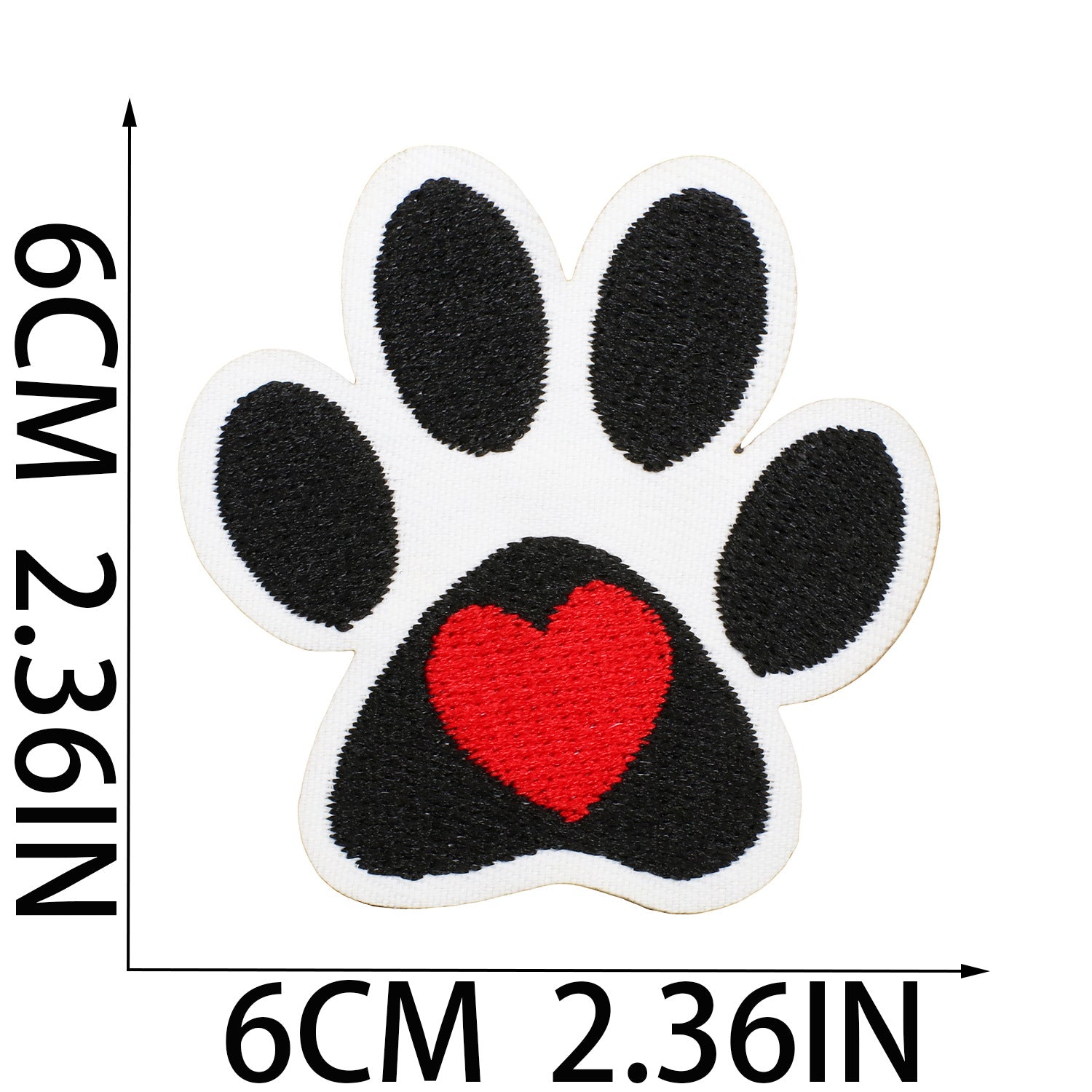 Wholesale Artistic cute paw embroidery patch pet paw patch