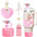 Wholesale Valentine's Day Love Hair Ball Pendant Lipstick Bag Bow Straw Plug Couple Keychain