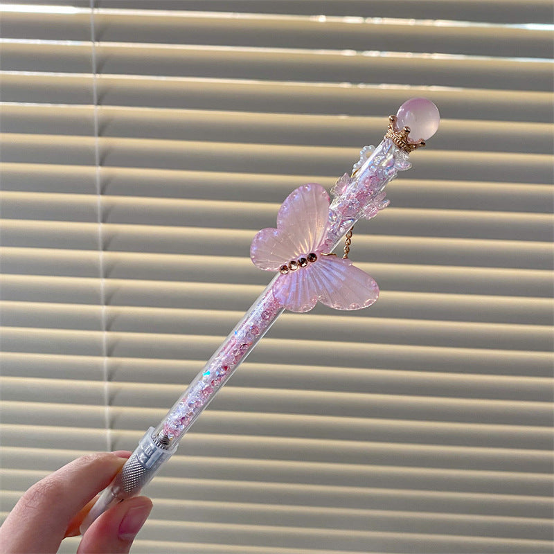 Wholesale Crystal Ball Butterfly Broken Diamond Replaceable Blade Utility Knife