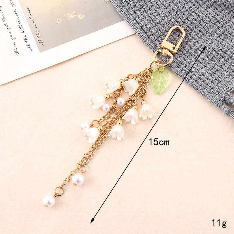Wholesale  New Acrylic Bow Keychain Pendant Distinctive Diy Bag Bag Hanging Headset Hanging Chain Jewelry