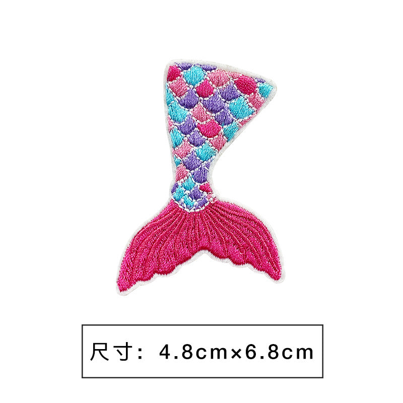 Wholesale Non Woven Fabric Cartoon Embroidered Patch Sticker For Towel DIY Accessory