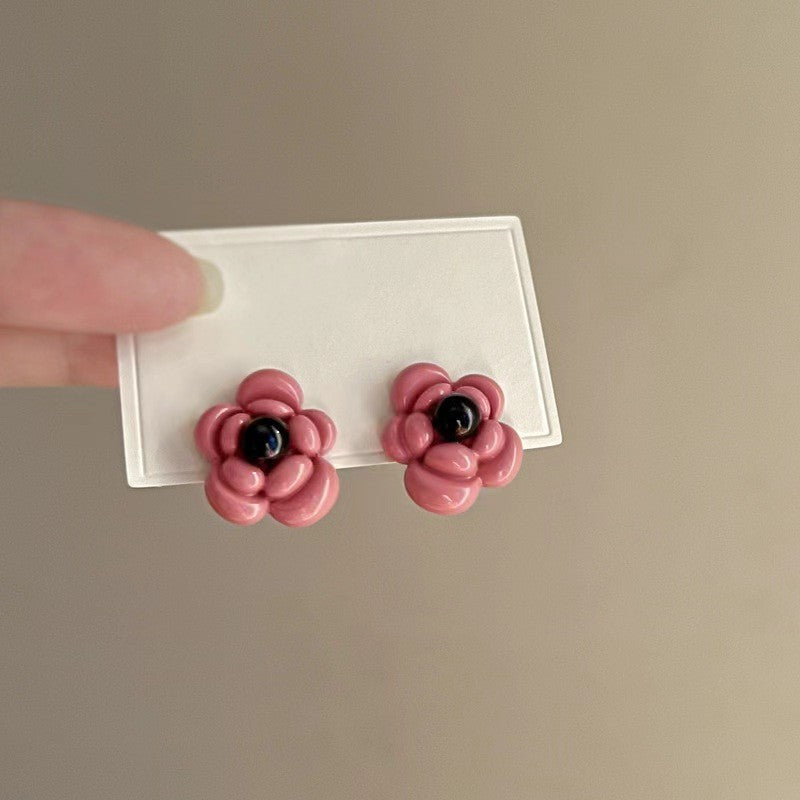 Wholesale Forest-style colorful diamond butterfly long earrings