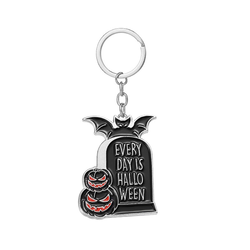 Wholesale 100pcs/pack Pentagram Bat Zinc Alloy Keychains