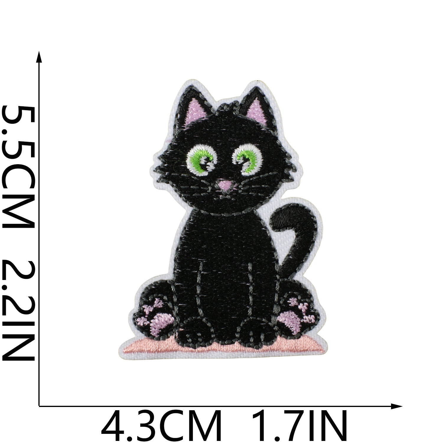 Wholesale Polyester Iron On Embroidery Patch Cat Party Cartoon Kitten Decorative Accent For Clothing Everyday Use