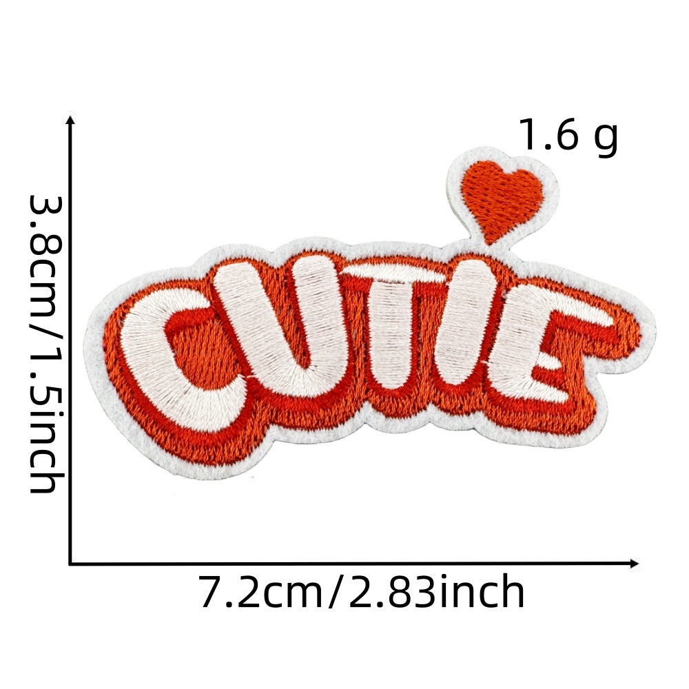 Wholesale Funny English Word Polyester Embroidered Patch Trendy Fashion Accessory For Clothing Gift For DIY And Boutique Resale