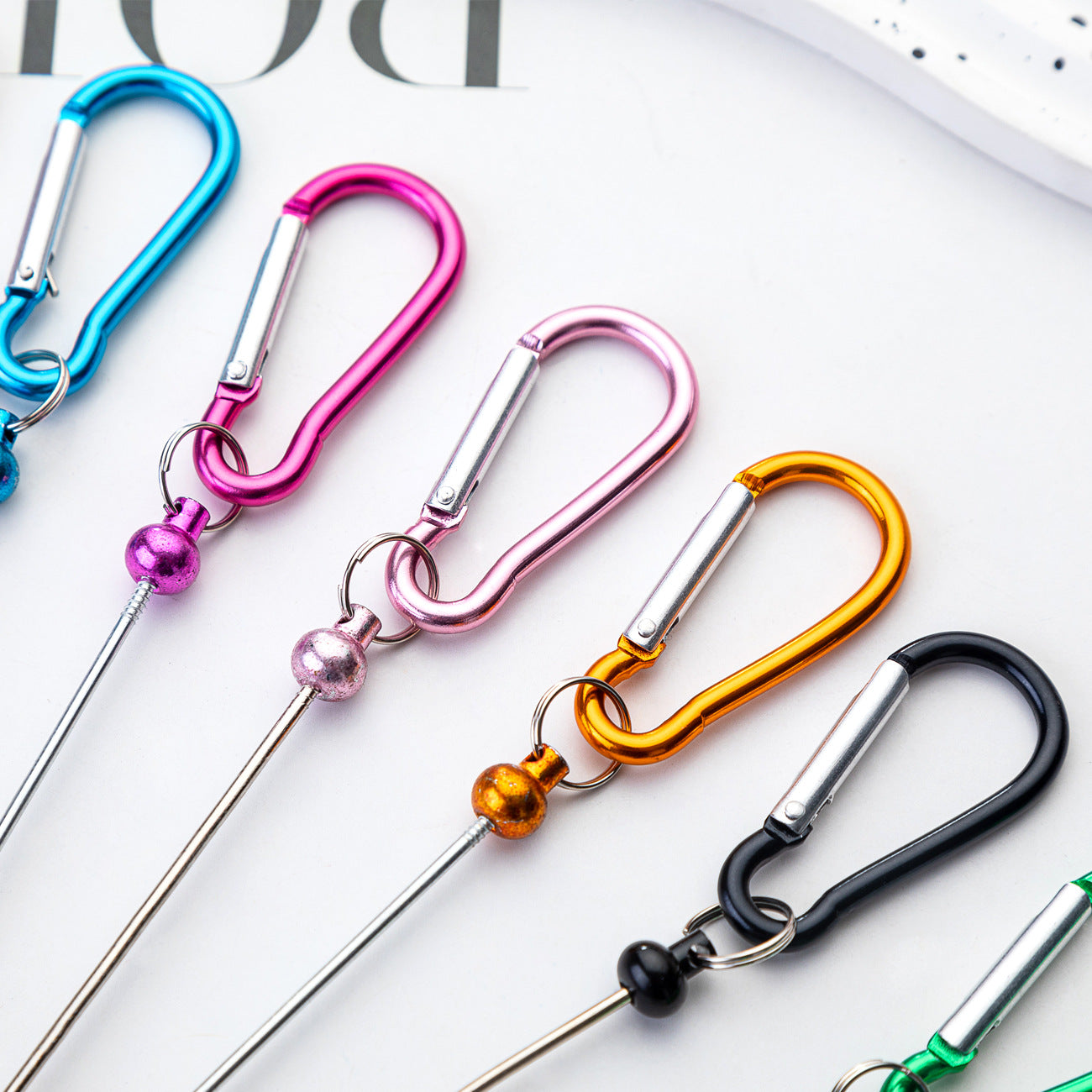 Wholesale 500psc Beadable Metal Hook Keychain