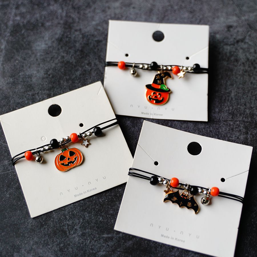 Wholesale Halloween Pumpkin Ghost Festival Orange Bracelet