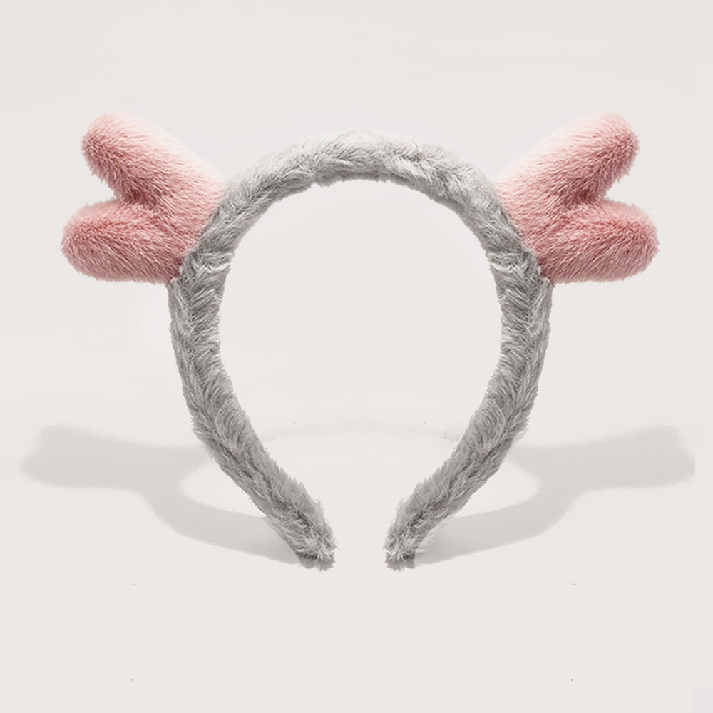 Wholesale Cute Cat Ears Plush Face Wash Hair Band