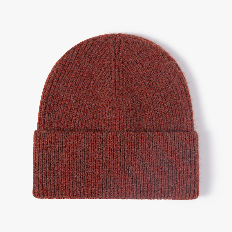 Wholesale Autumn and Winter Men's Knitted Hats Large Head Circumference Warm Thickened Woolen Hat