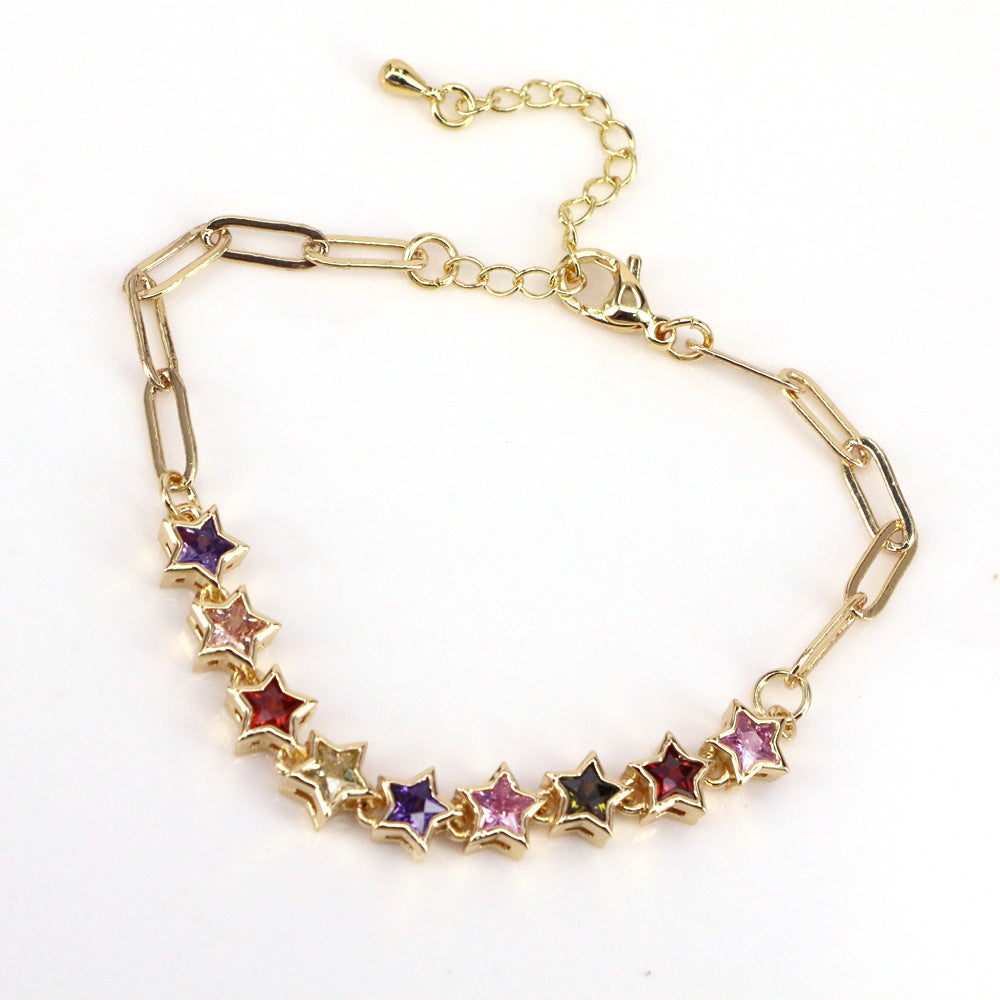 Wholesale Various Zircon Copper Bracelet