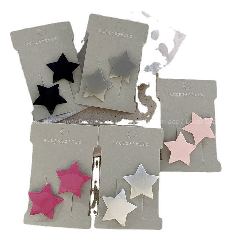Wholesale Pentagonal Star Mixed Material Hair Clips
