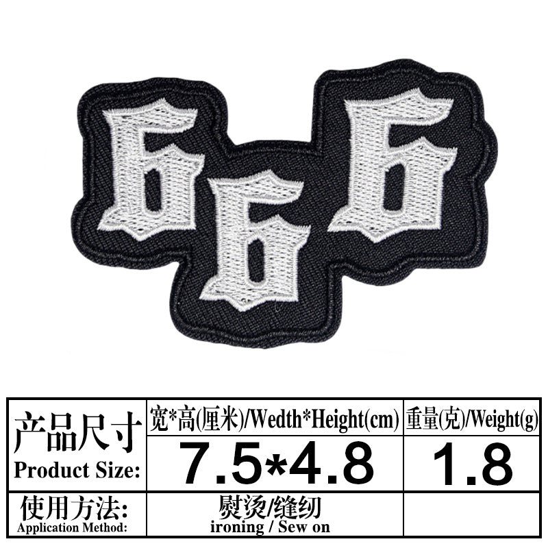 Wholesale Black And White Embroidered Letter Patches Set Of 16 For Clothes Bags Towels Fashion Decorative Gift Resale