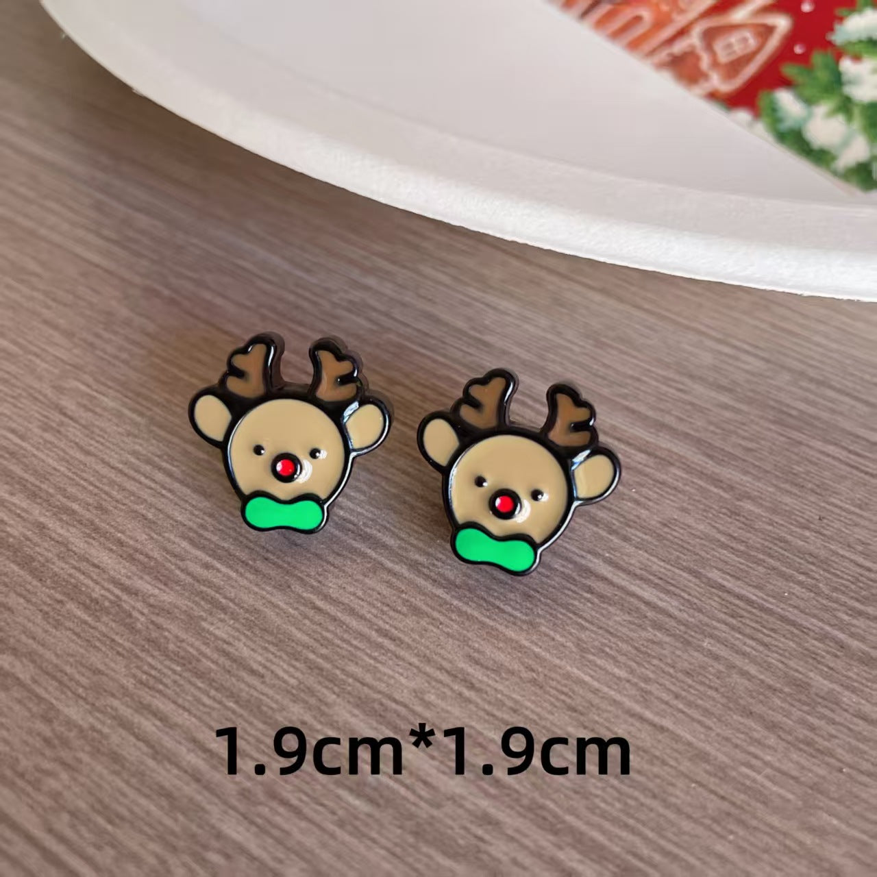 Wholesale Cute Reindeer Gingerbread Man Earrings