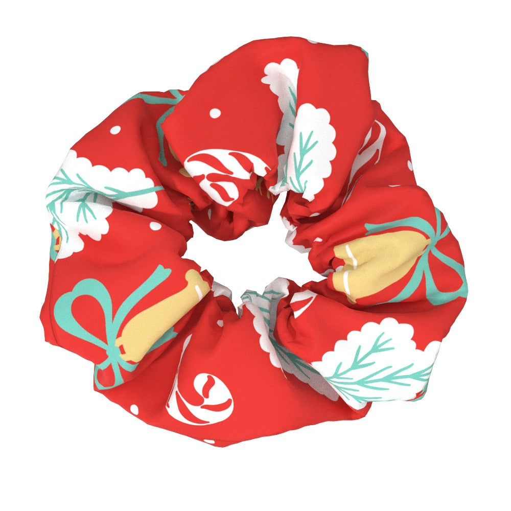 Wholesale Christmas Large Intestine Fabric Hair Ties