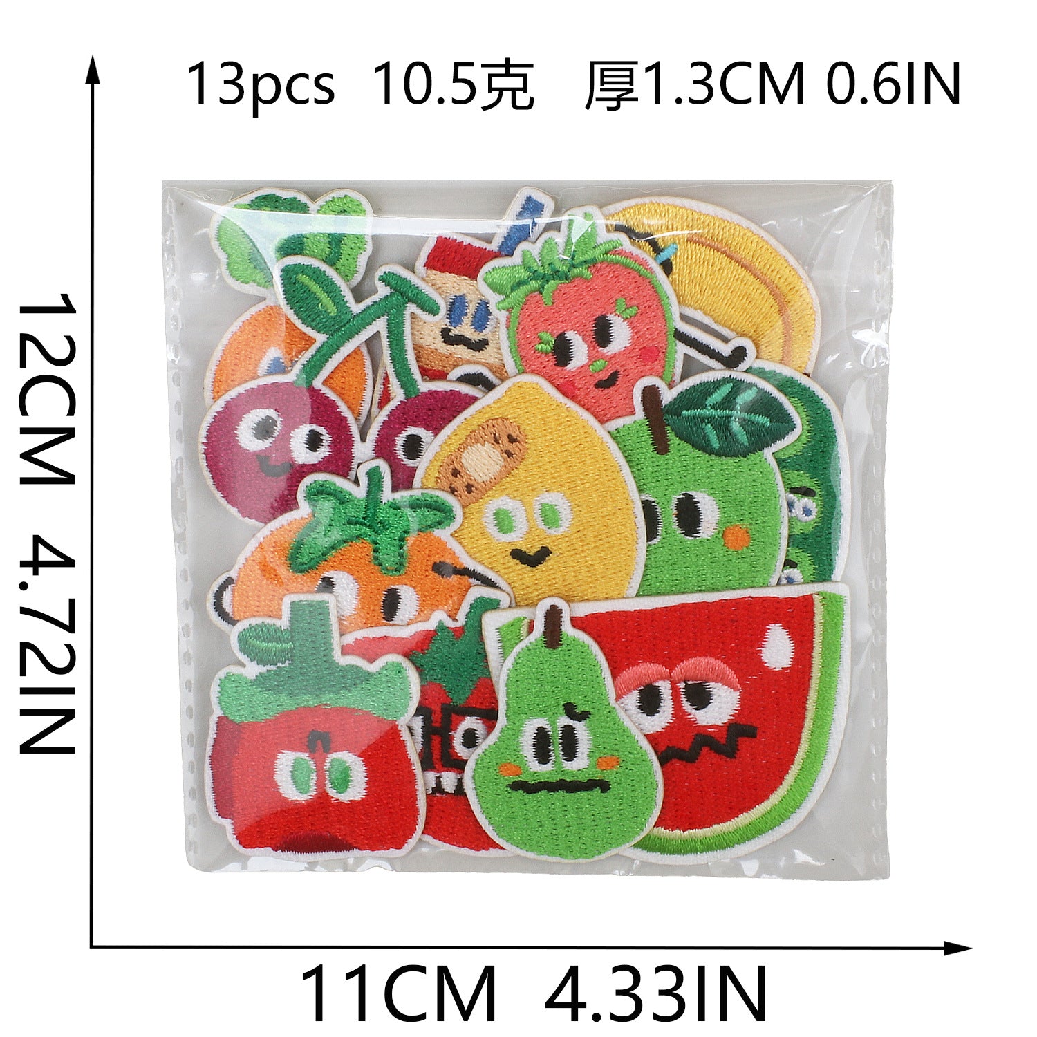 Wholesale Cute Orange Banana Embroidered Fruit Patches For Clothing DIY Accessory