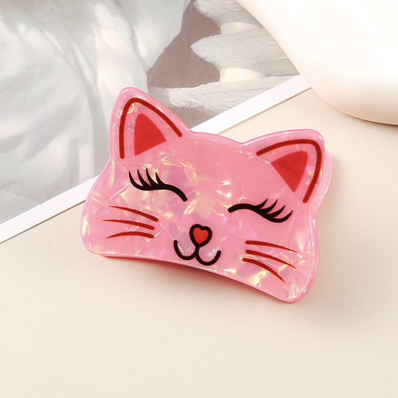 Wholesale New French Rhinestone Cat Hair Claw Clip Acrylic Hollow Women S Hair Accessory Cute Everyday Styling For Boutique Resale