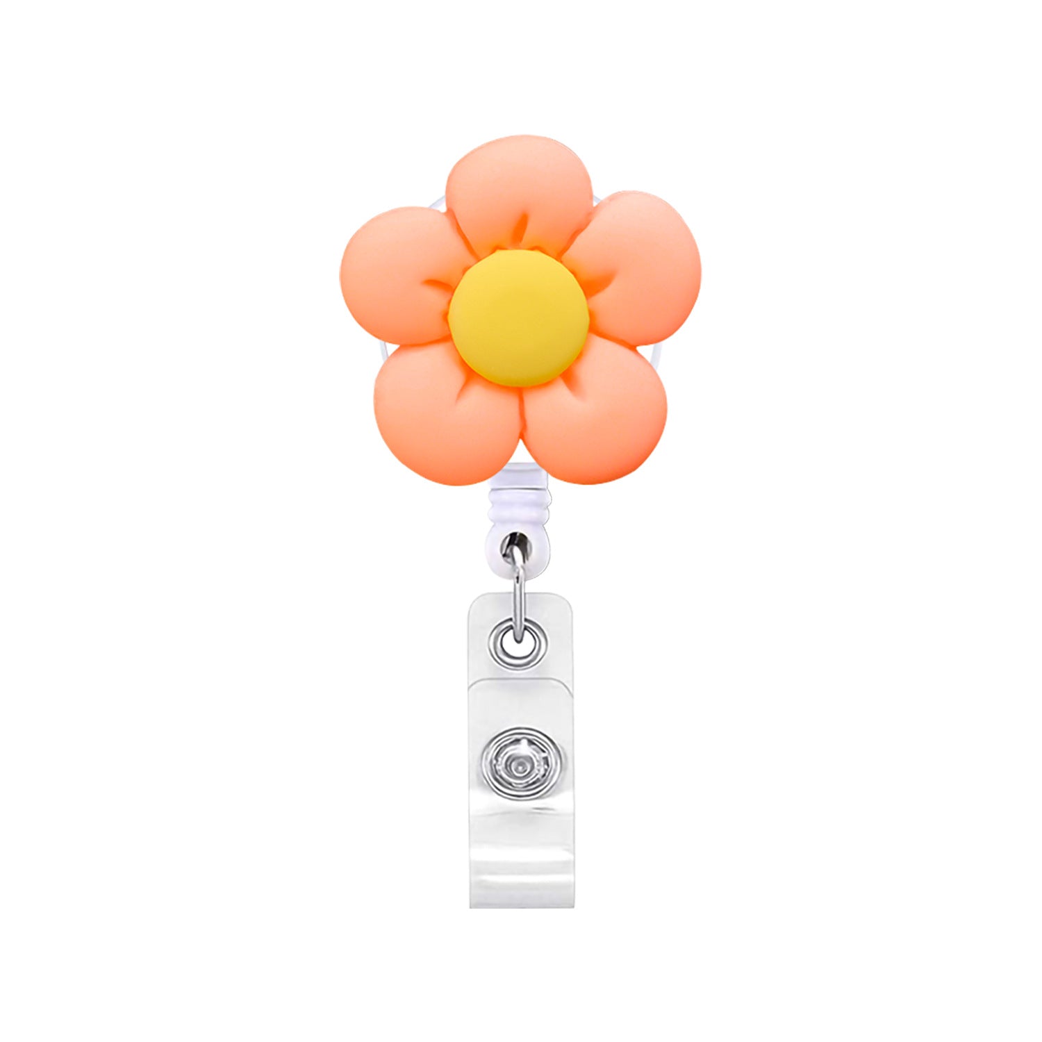 Wholesale Resin Colorful Flower Retractable Badge Scroll