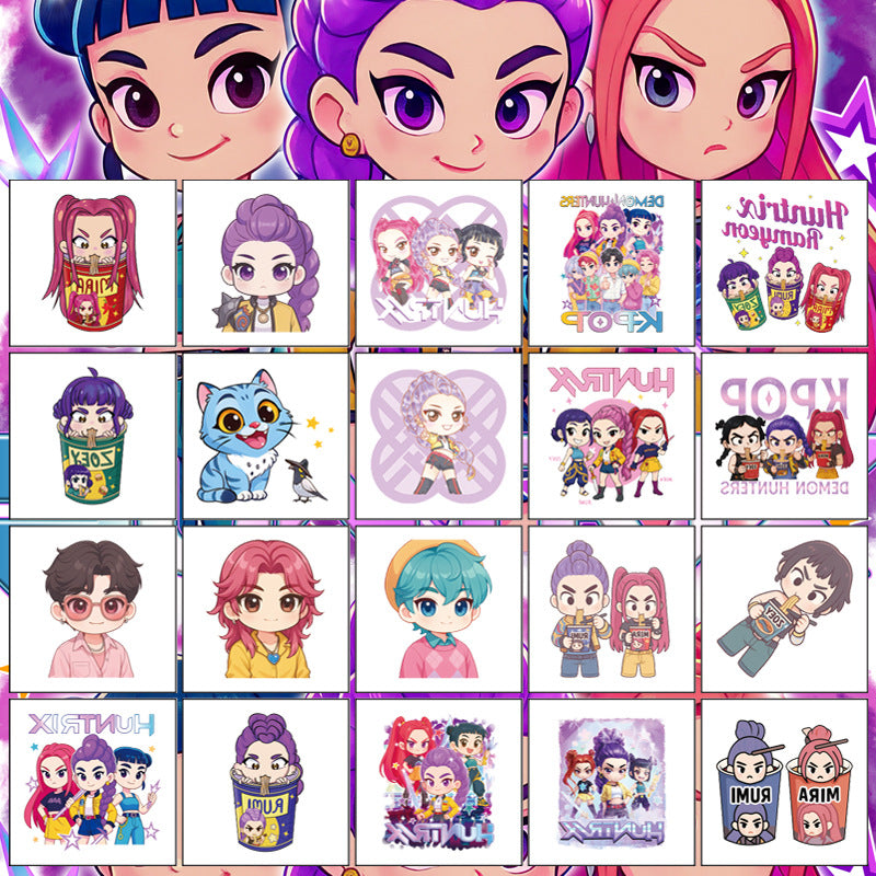 Wholesale 20pcs/pack 5x5cm Girl Group Tattoo Stickers Cartoon Tattoo Stickers
