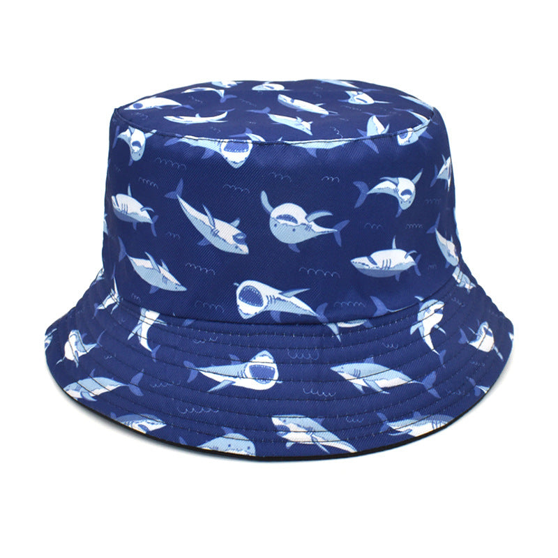 Wholesale Undersea Animal Mushroom Printed Sun Visor Fisherman Hat