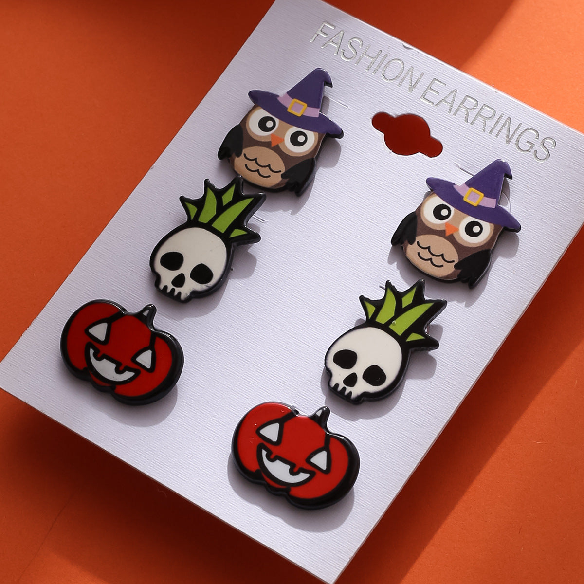 Wholesale Halloween Pumpkin Skeletons Funny Cartoon Acrylic Earrings