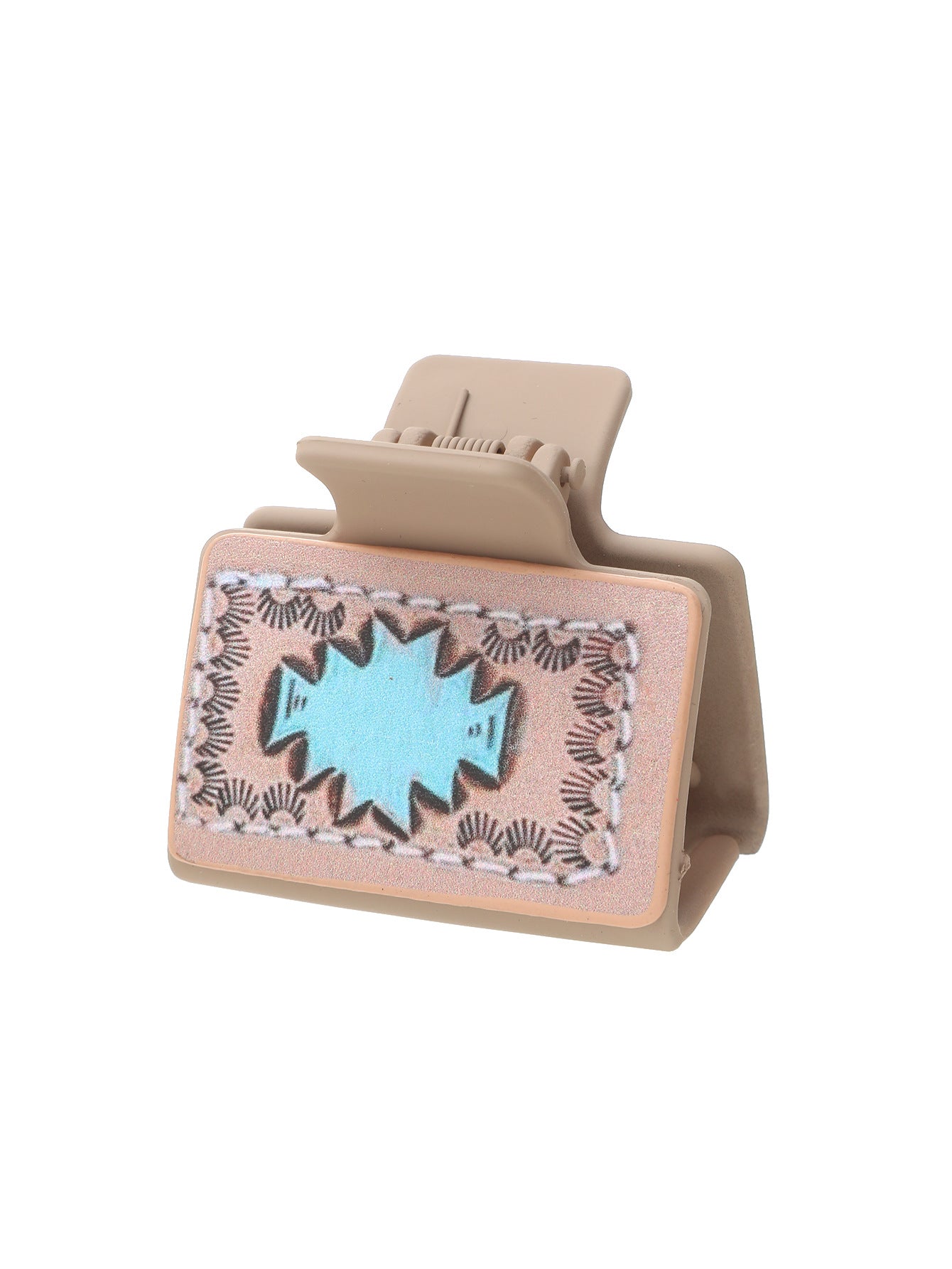 Wholesale Western Style Cactus Butterfly Flower Leather Hairpin Women Shark Clip