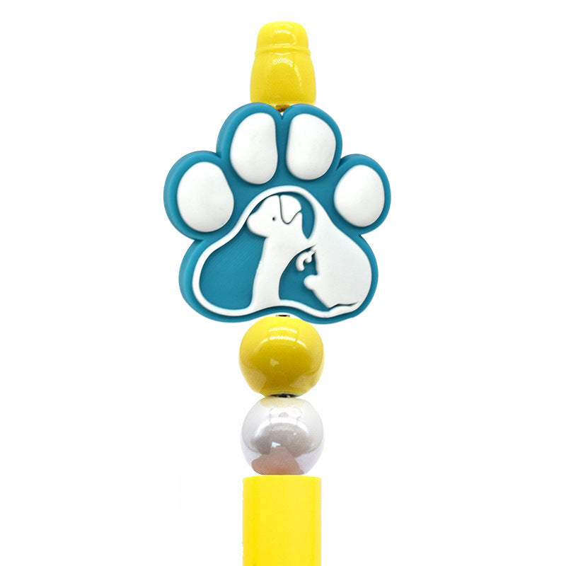 Wholesale Random 100pcs cute colorful dog paw focal beads