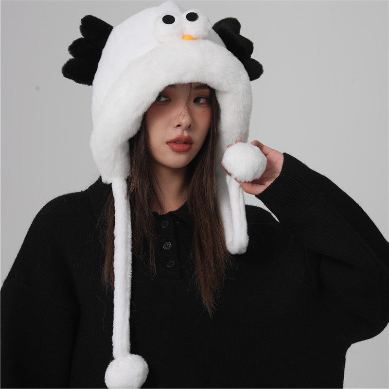 Wholesale Autumn Winter Cute Bird Eyes Plush Hat