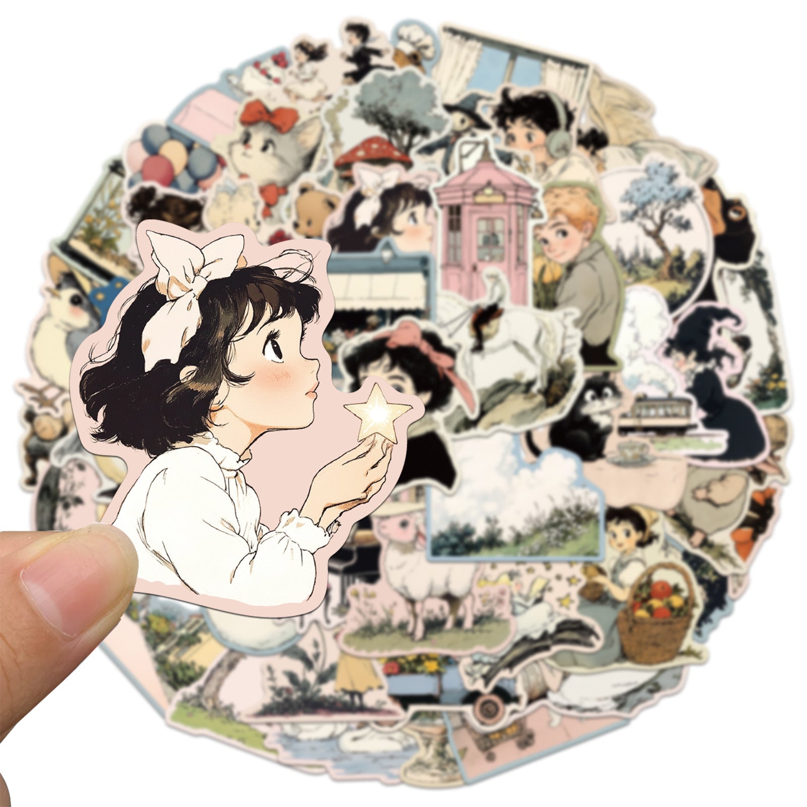 Wholesale 50pcs vintage cute cartoon Waterproof Vinyl Stickers