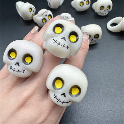 Wholesale Halloween Glowing Ghost Pumpkin Bat Ring
