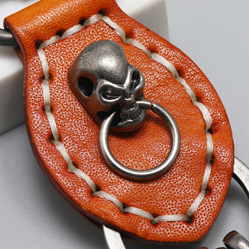 Llavero de cuero de alas de aleación al por mayor