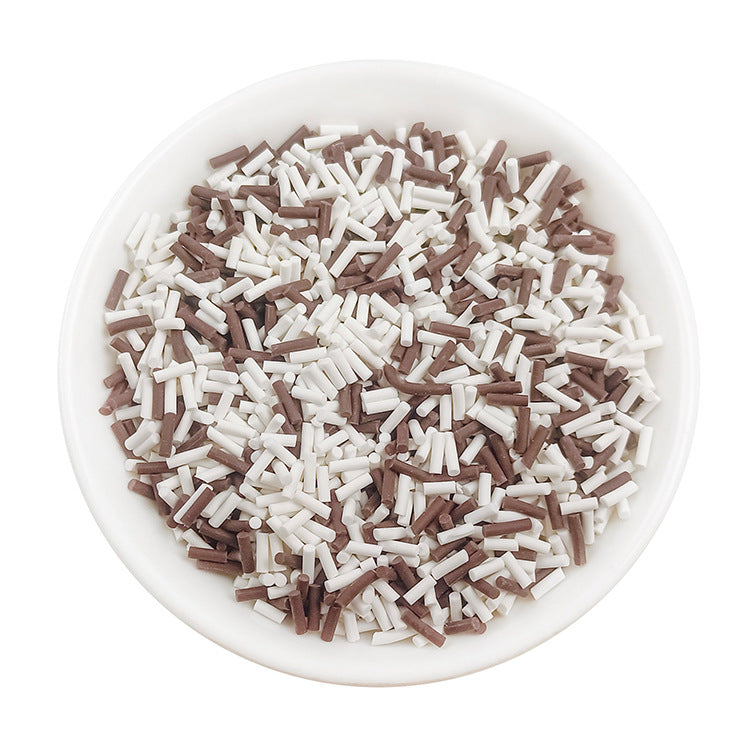 Wholesale Simulation soft clay long strip sugar granules 50 grams chocolate handmade materials