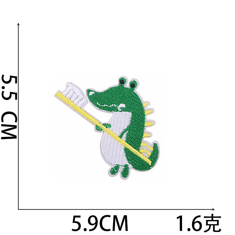 Wholesale Cute Dinosaur Embroidered Patches For Kids Clothing Iron On DIY Fashion Accessory