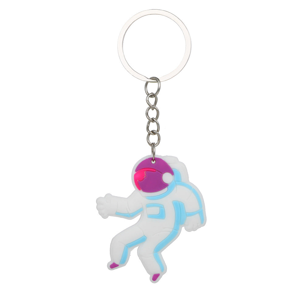 Wholesale PVC Soft Rubber Space Astronaut Keychains