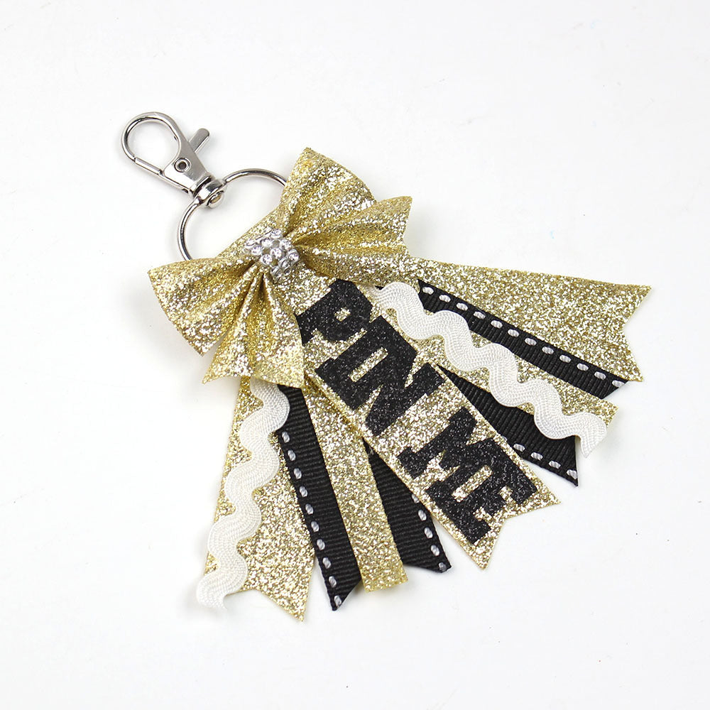 Wholesale 5pcs Teen Cheerleader Bow Lanyard Ribbon Keychains