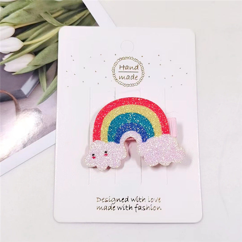 Wholesale Glitter Unicorn Rainbow Hair Accessories