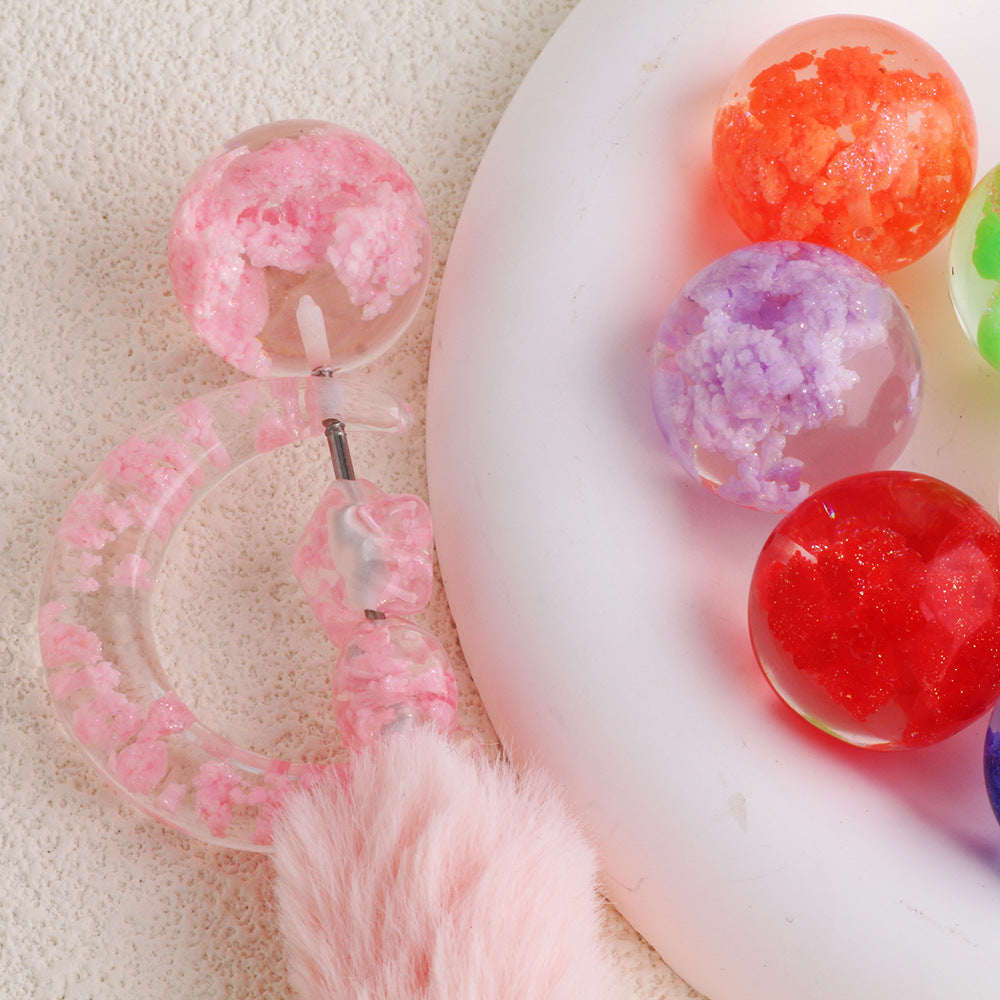 Wholesale High-transparency Acrylic Beads Cloud-like Round Shape Pen Cap