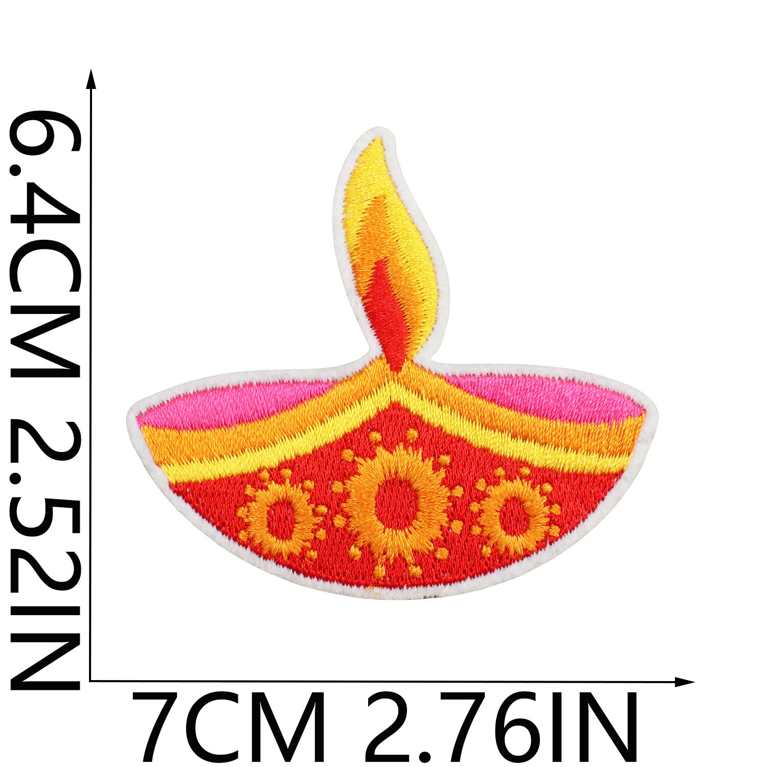 Wholesale Polyester Thread Embroidered Patch Indian Diwali Elephant And Cobra Design Decorative Clothing Craft Supply