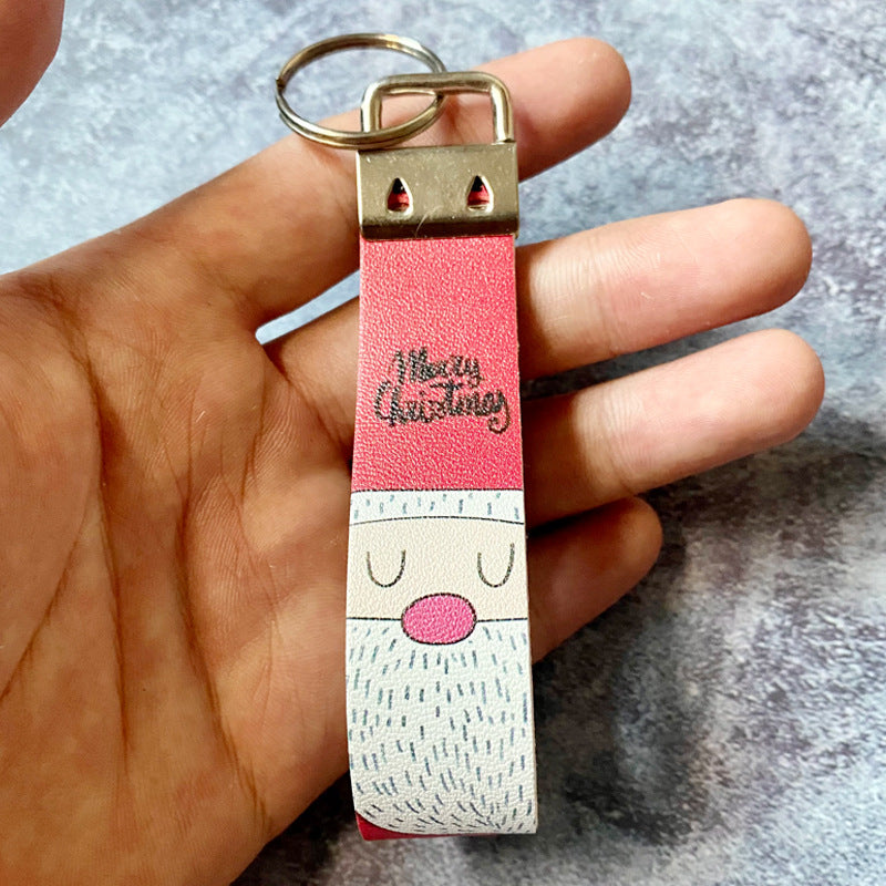 Wholesale Christmas Leather Keychain