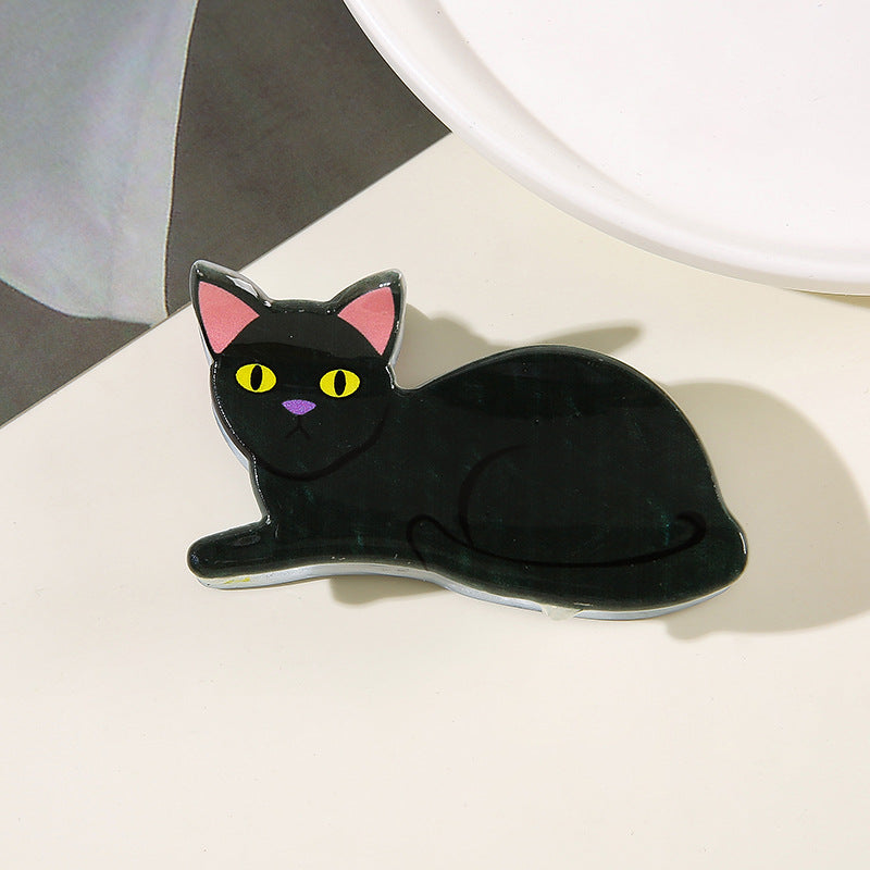 Wholesale Cute Kitten Acrylic Hair Claw Clip Stylish Cat Half Hairpin For Everyday Fashion Accessory And Gift