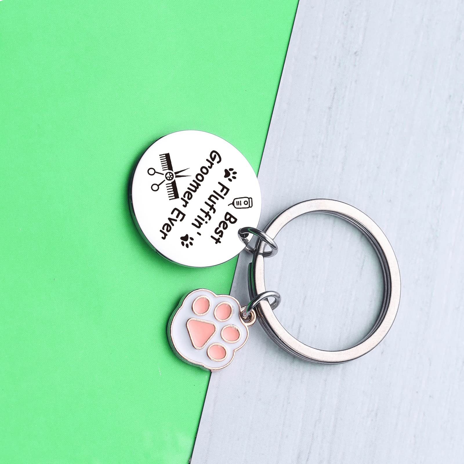Llavero de peluquería para perros de acero inoxidable al por mayor