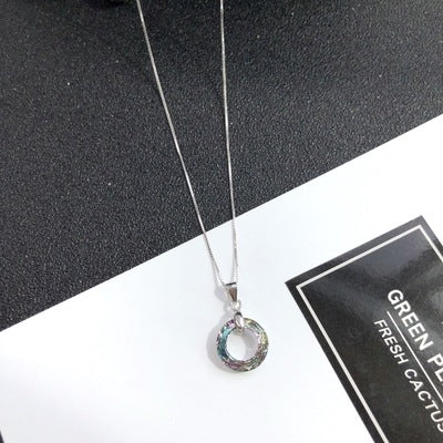 Wholesale S925 Sterling Silver Crystal Sparkling Diamond Necklace