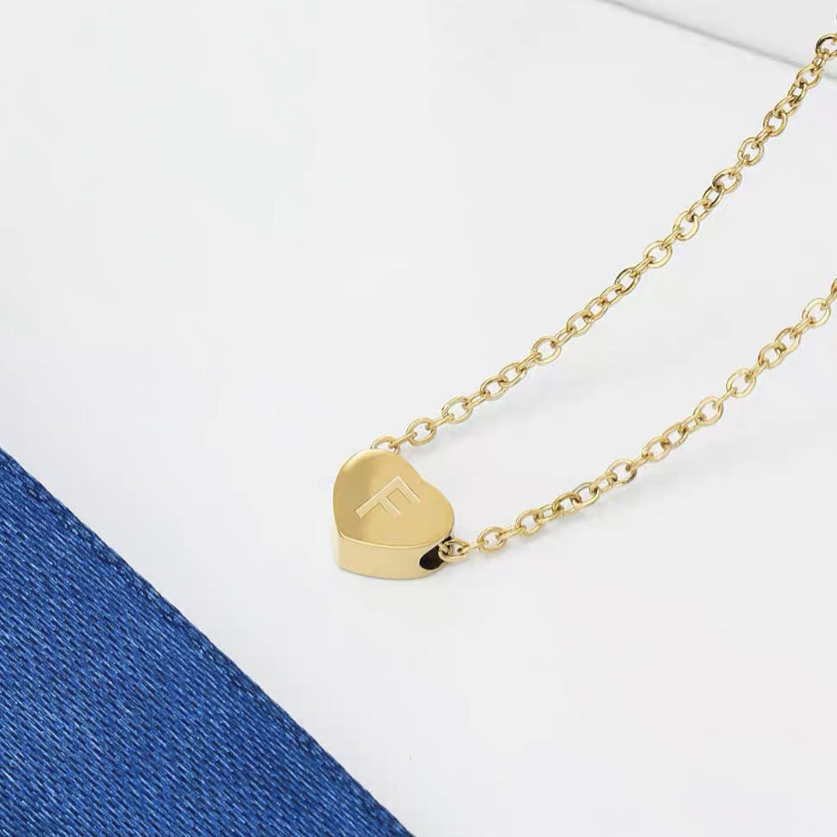 Wholesale Titanium Steel 26 English Letters Necklace