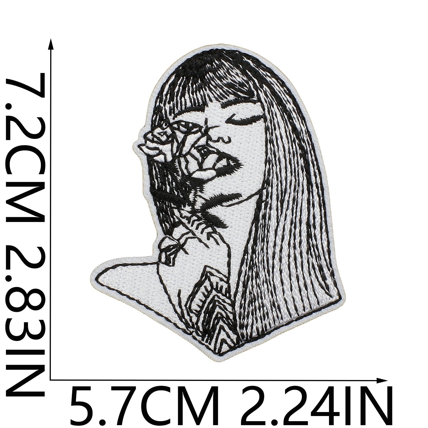 Wholesale Iron On Embroidered Patch Set Love Lips Lightning Black White Flowers Trendy Fashion Clothing Decoration Gift Resale
