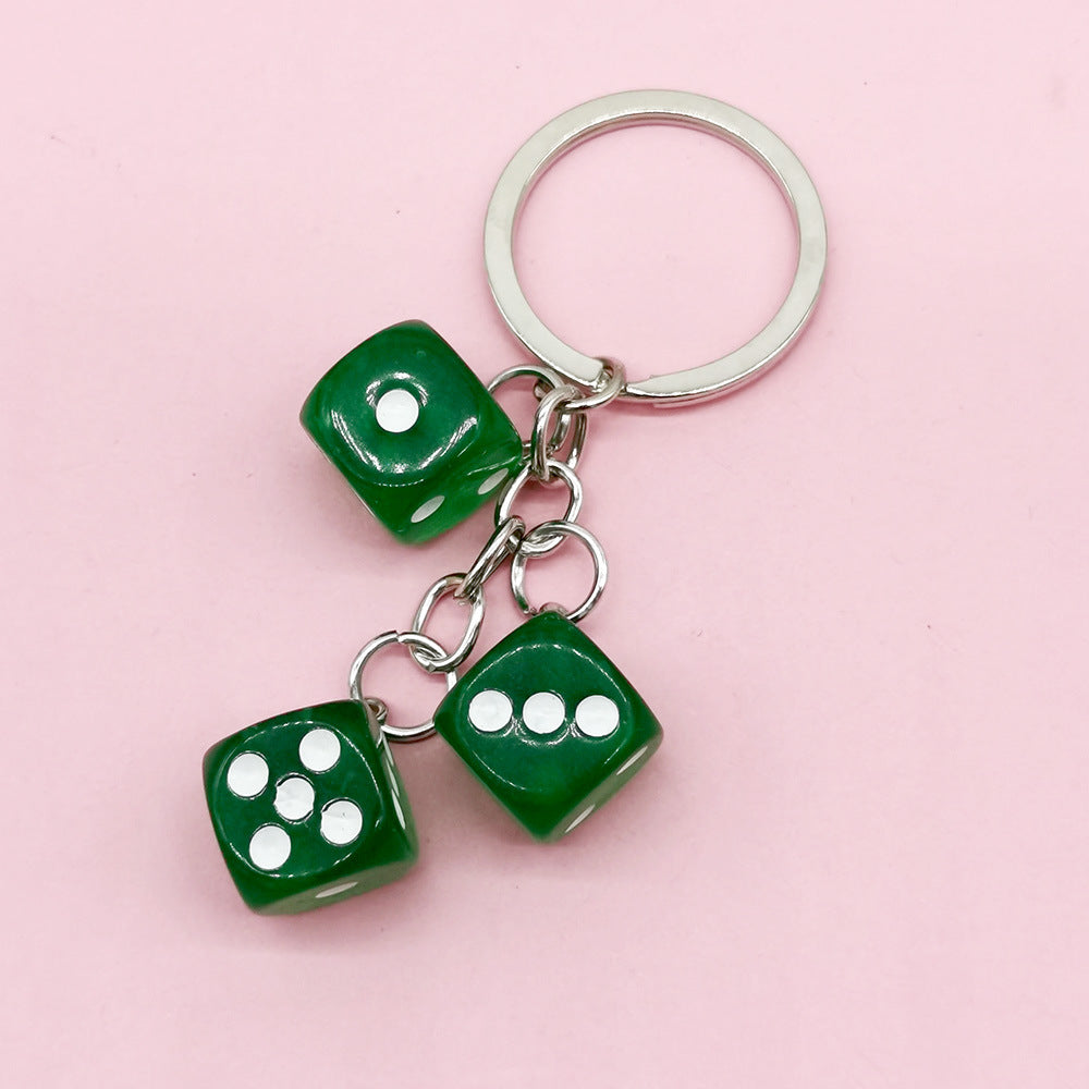 Wholesale Resin Colored Dice Keychain Pendants