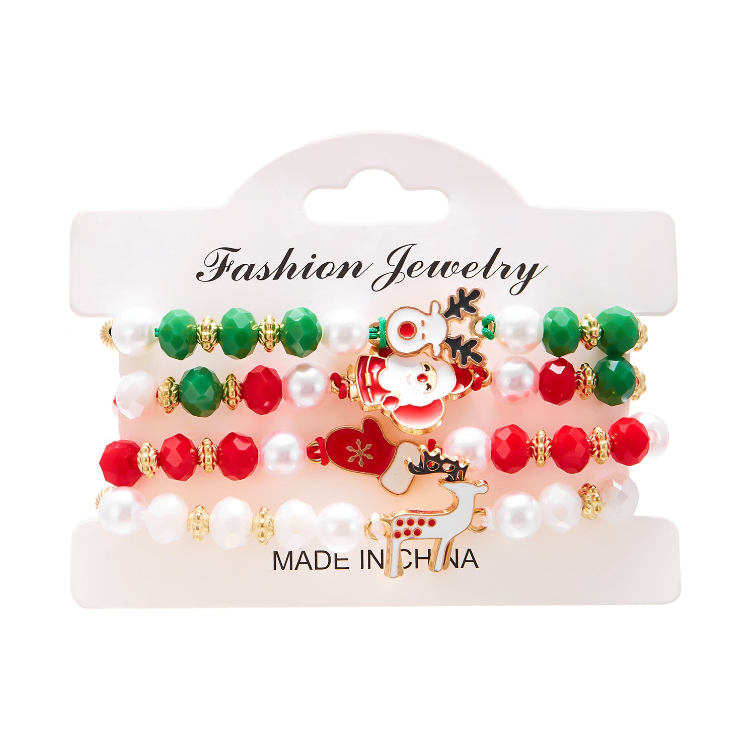 Wholesale Christmas Colored  Layered Bracelet Set
