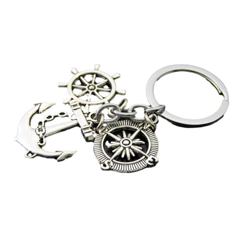 Wholesale No Matter Where Airplane Compass Camera Travel Keychain