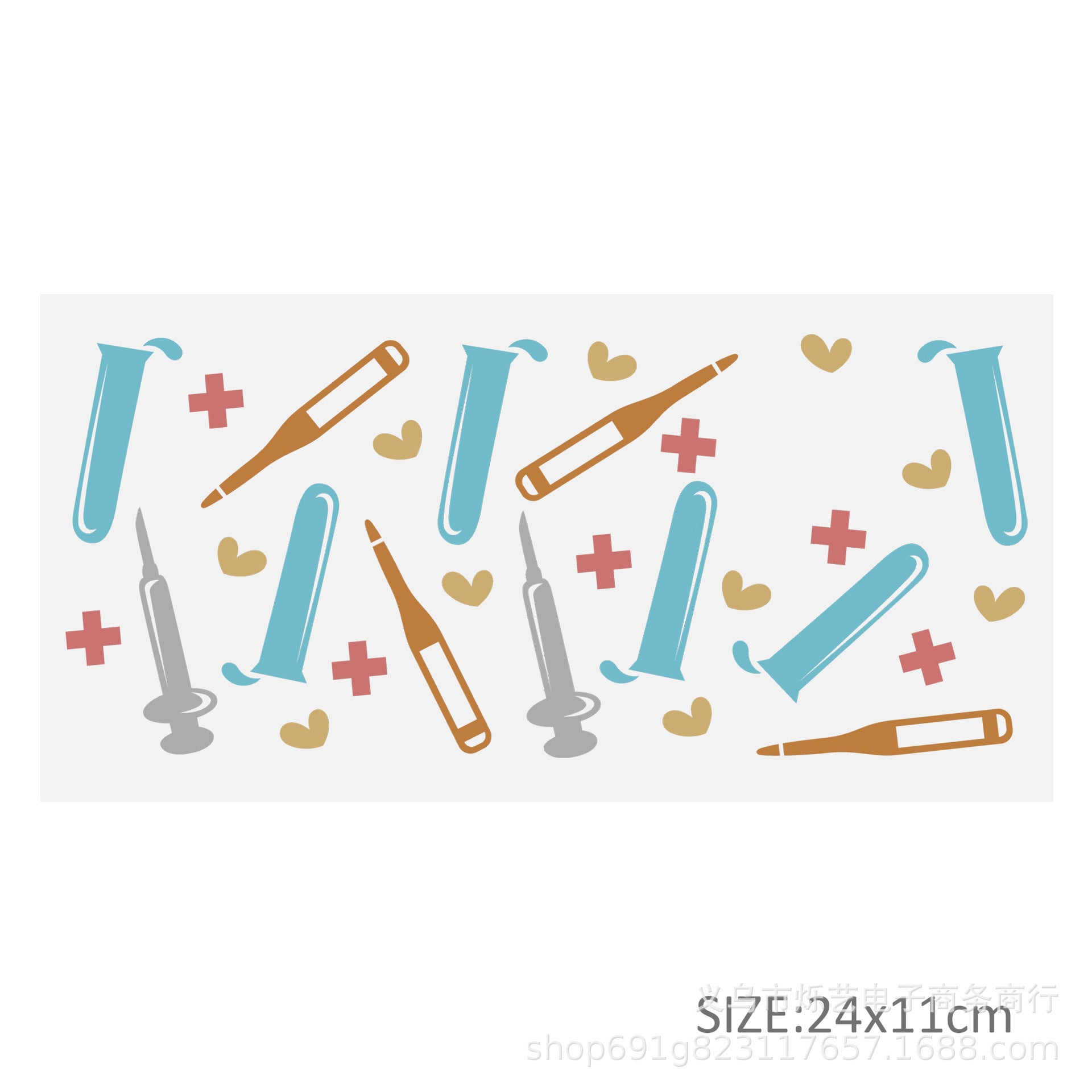 Wholesale 5pcs Nurse Medical Health 16oz Cup UV DTF Wraps