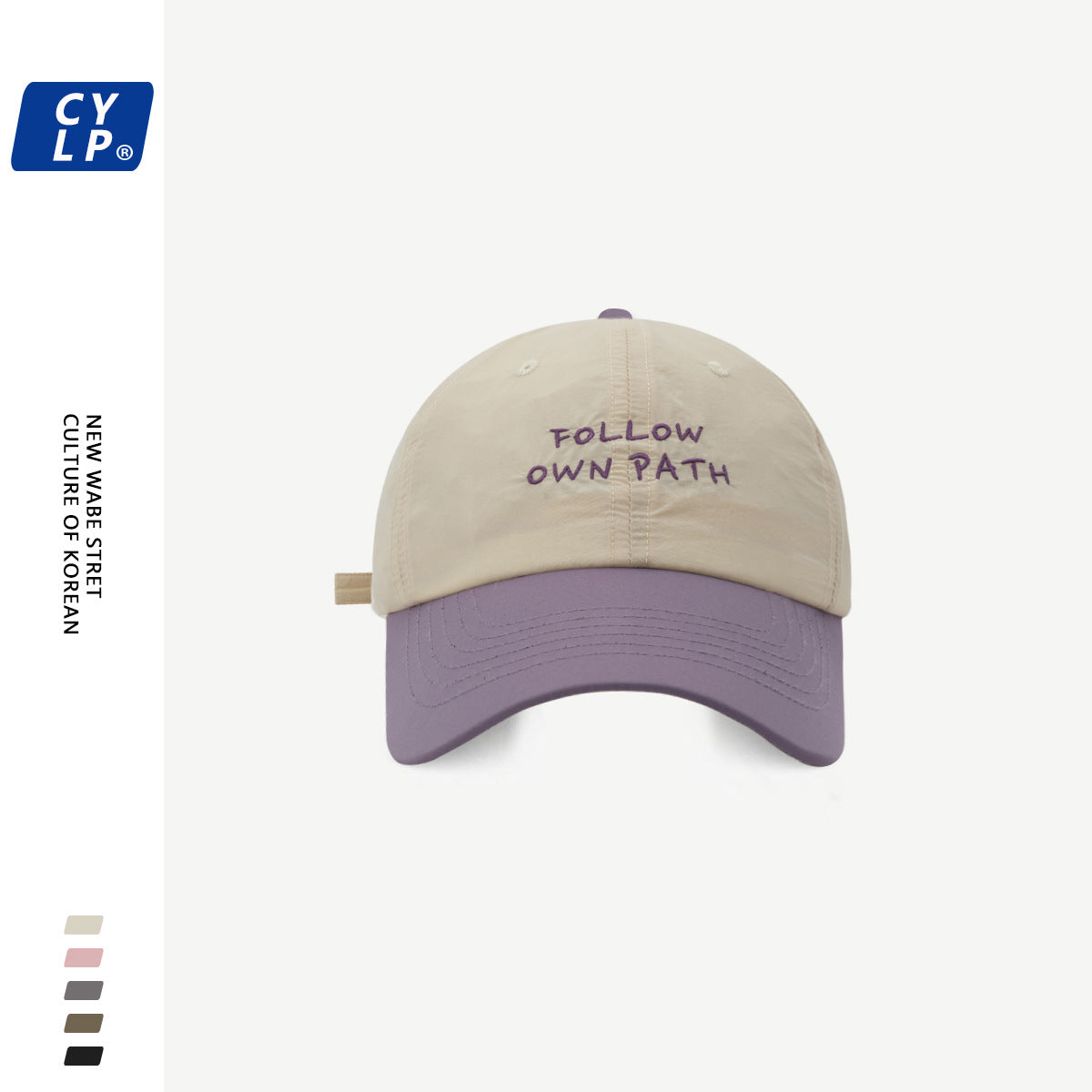 Wholesale Fashionable contrast color stitching letter embroidered baseball cap