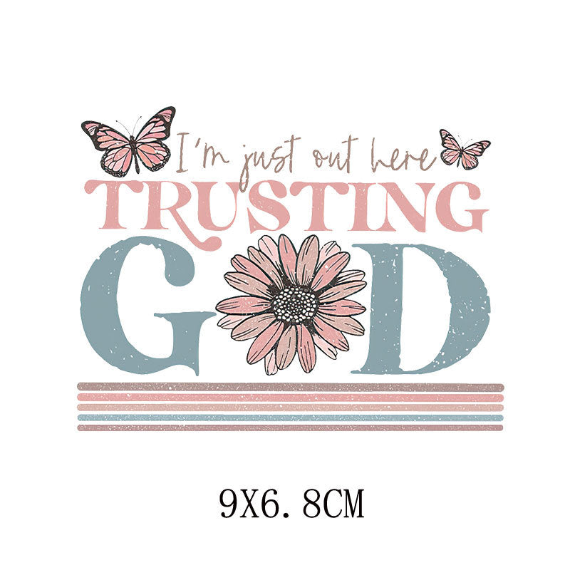 Wholesale Letter butterfly heat transfer pattern  UV DTF Ready to Press Transfers Wraps